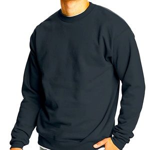 3 Hanes Ecosmart Crew Neck Sweatshirts - size small - ash, black, and navy